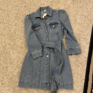 Denim Belted Dress